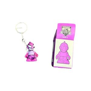 Kidrobot Supermini Keychain Series 3 2007 "Lucha " Purple Luchador Bag Charm